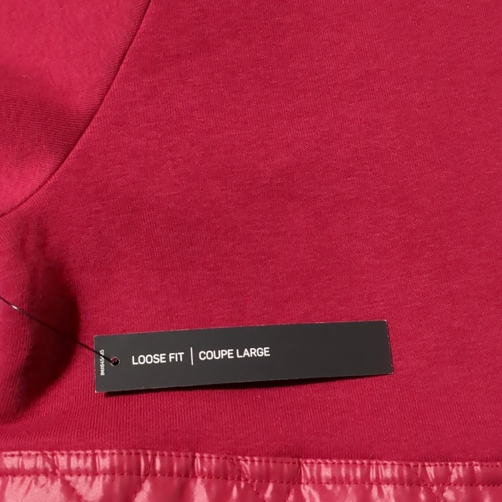 Nike Womens NSW Fleece Quilted Fleece Pull Over Hoodie - Picture 8 of 9